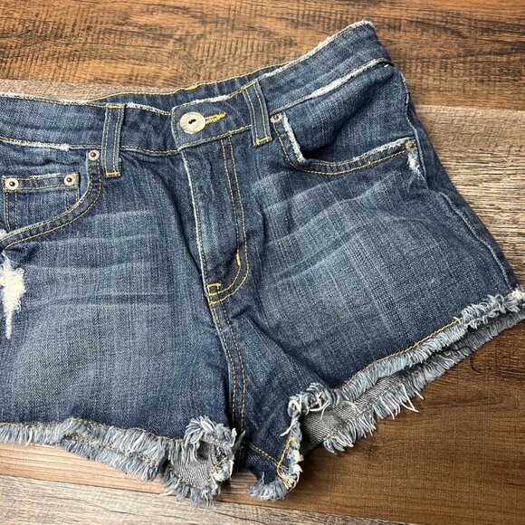NEW Carmar Women's High Rise Cutoff Denim Jean Shorts Medium Wash Distressed 23 - Picture 2 of 8